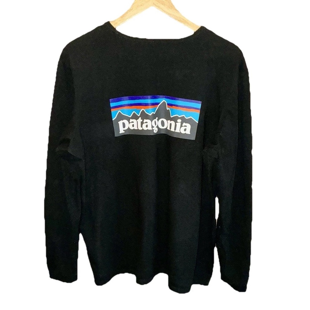 Patagonia Black Long Sleeve Tee with Logo
